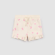 Gummy Bears on Ivory Ruffled Shorts