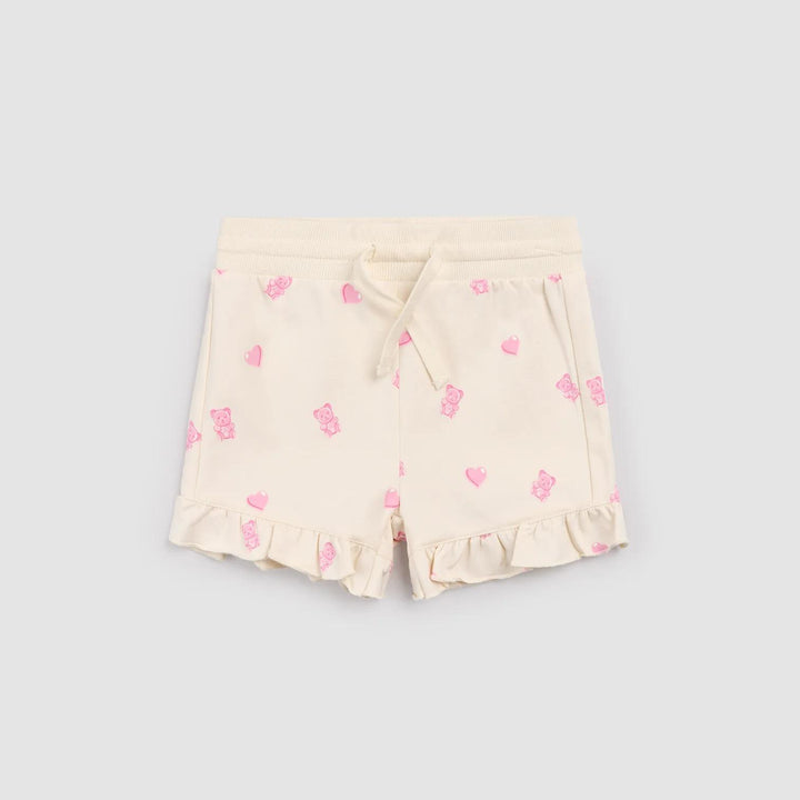 Gummy Bears on Ivory Ruffled Shorts