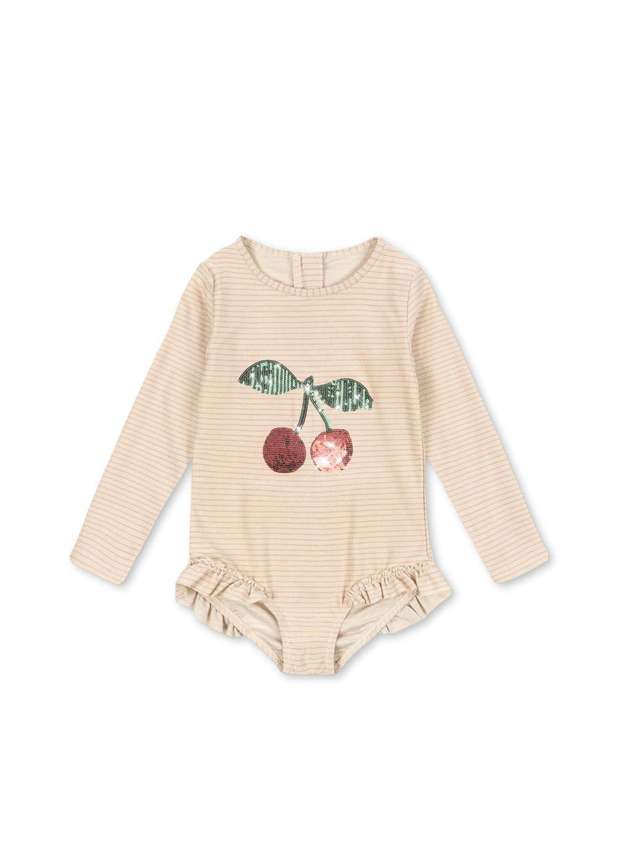 Jade LS Swimsuit - Rose Stripe