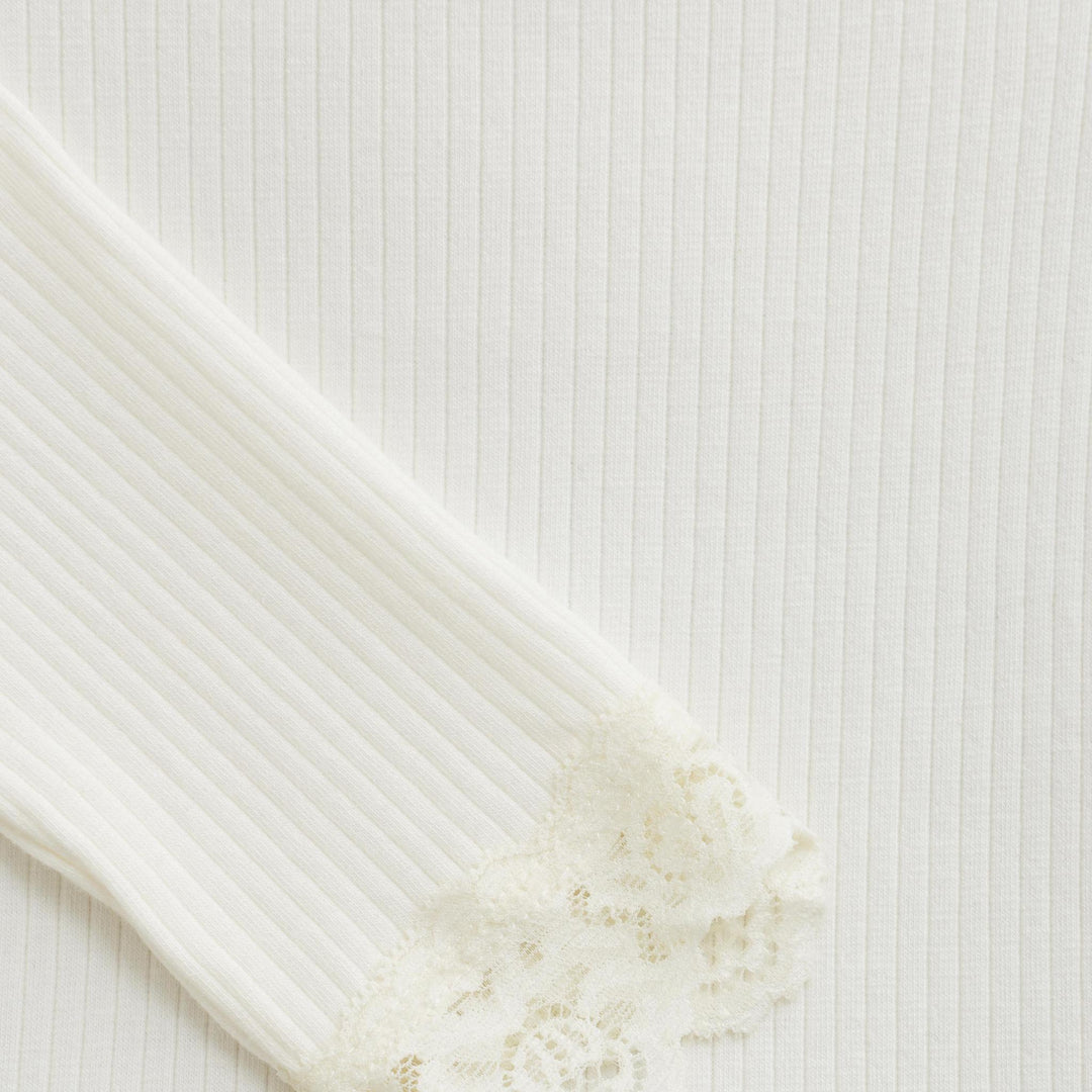 Cream LS Tee