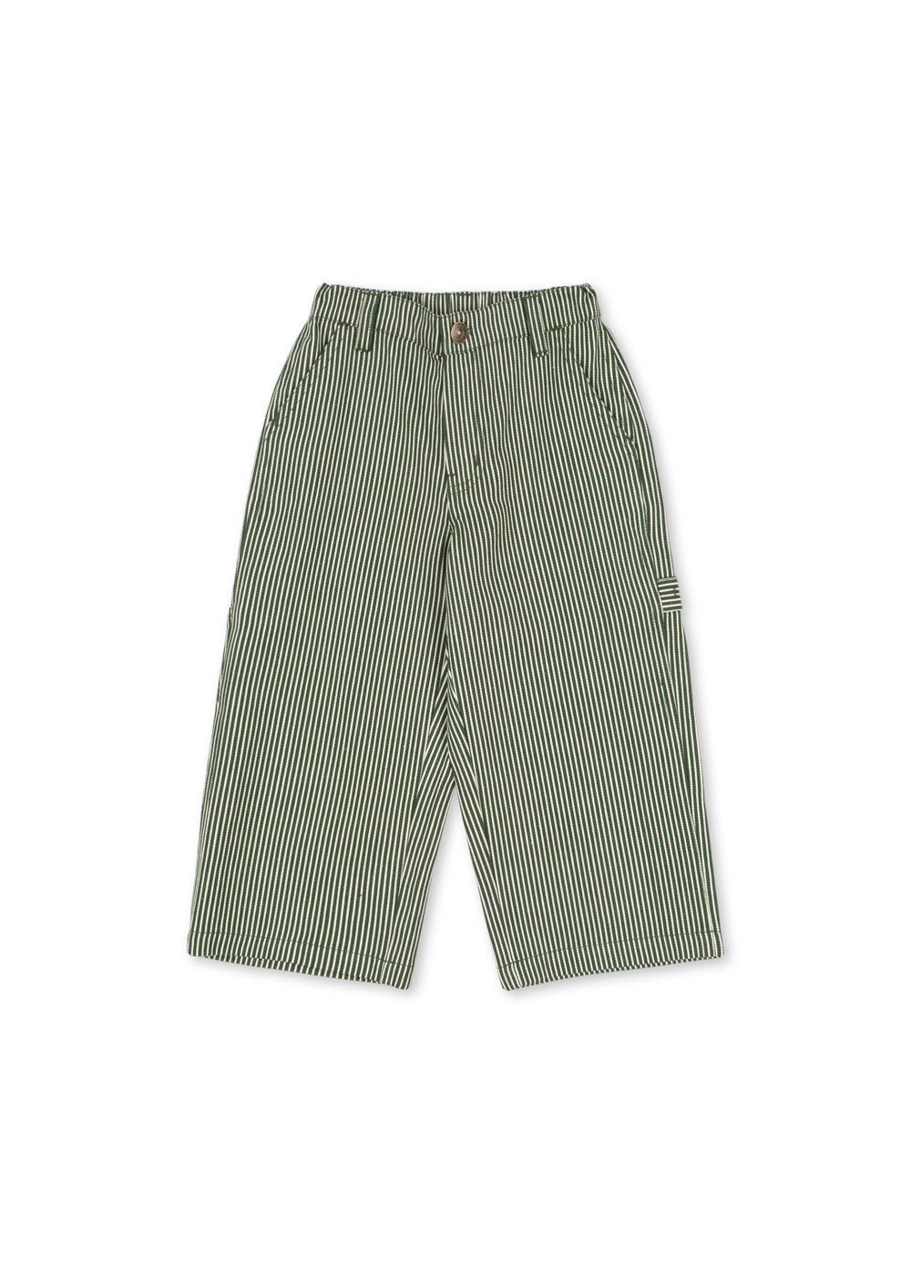 Luc Pants - Milk Verte Stripe