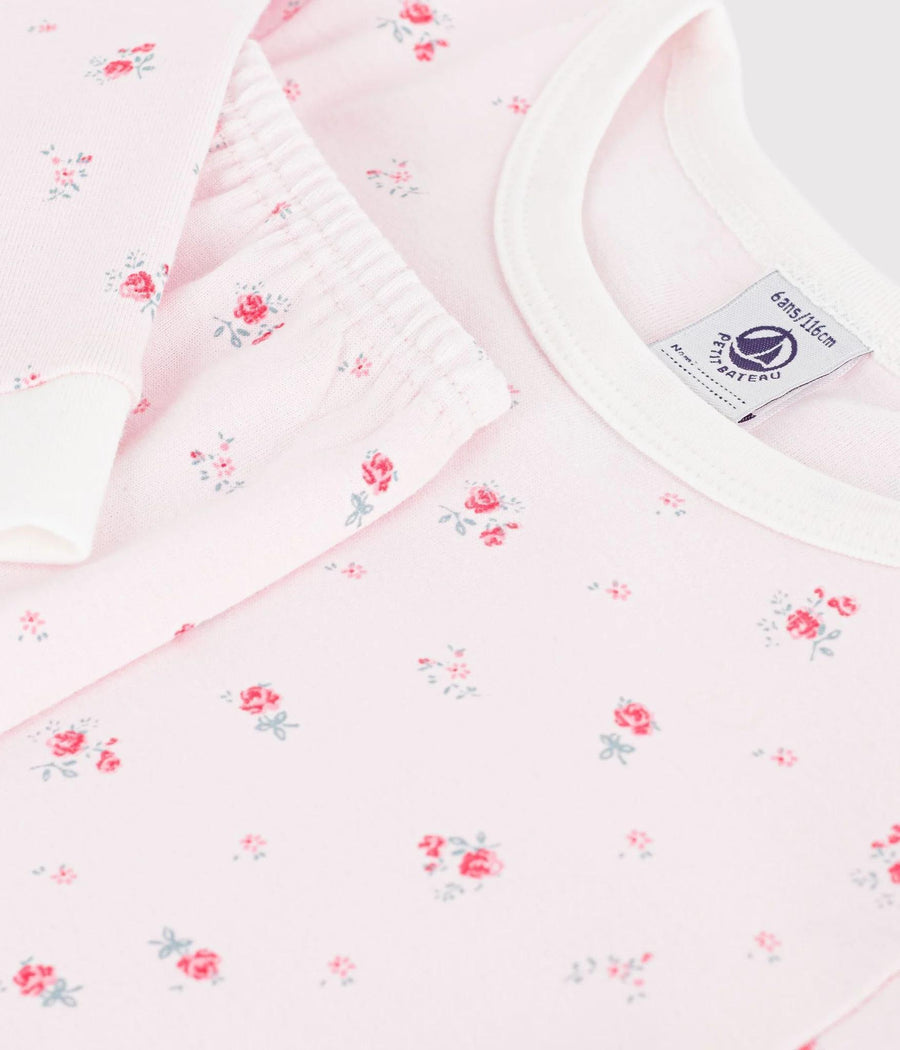 Girl Loungewear LS Floral - Pink
