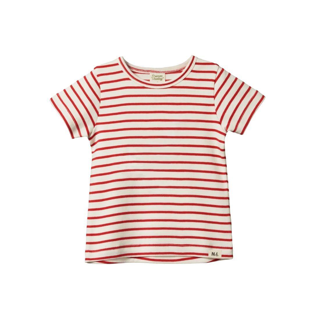 River Tee - Red Sailor Stripe
