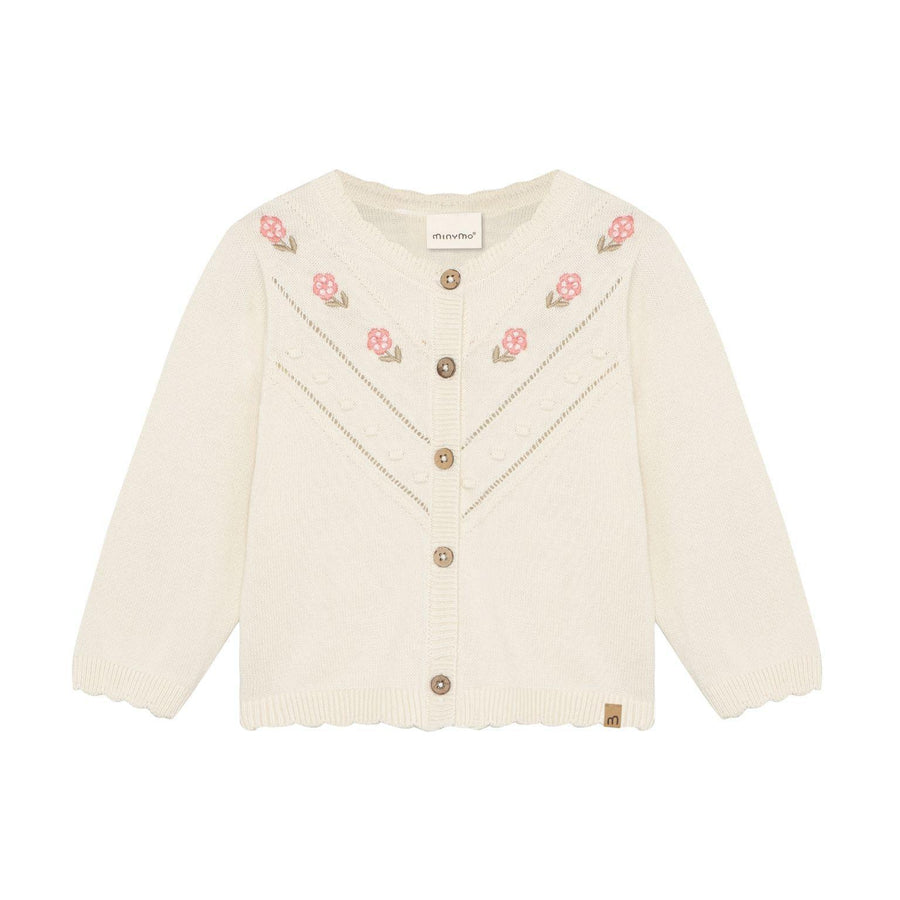 Floral Embroidered Knit Cardigan