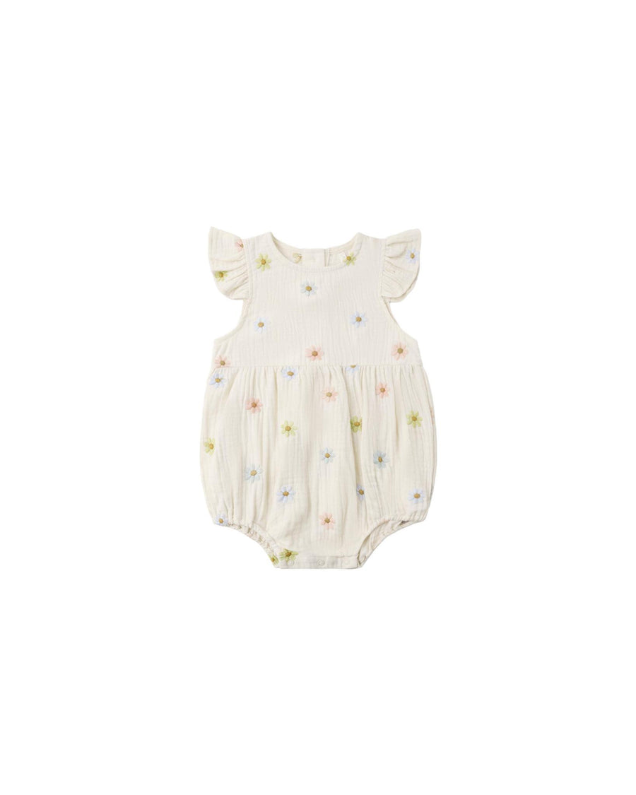 Amelia Romper Embroider Daisies