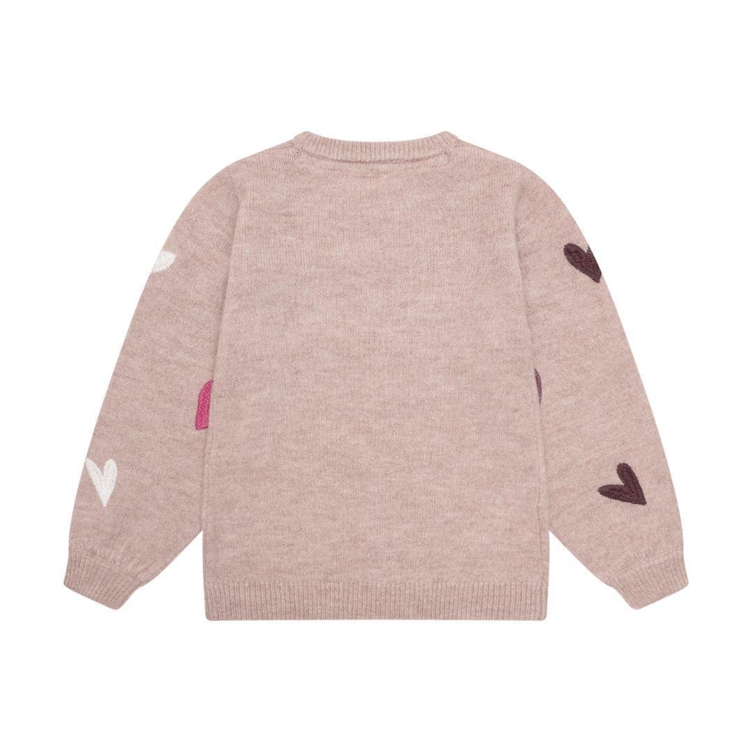 Mauve Heart Knit Sweater