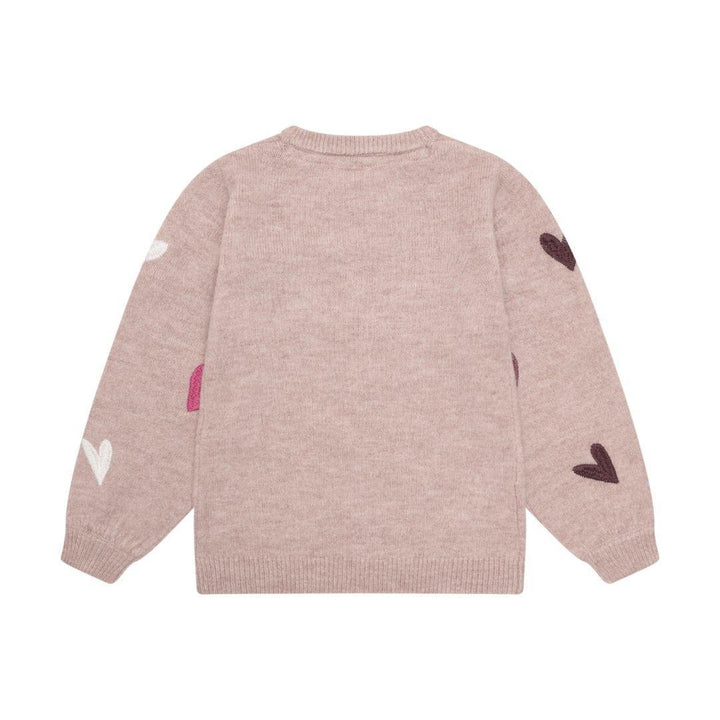 Mauve Heart Knit Sweater