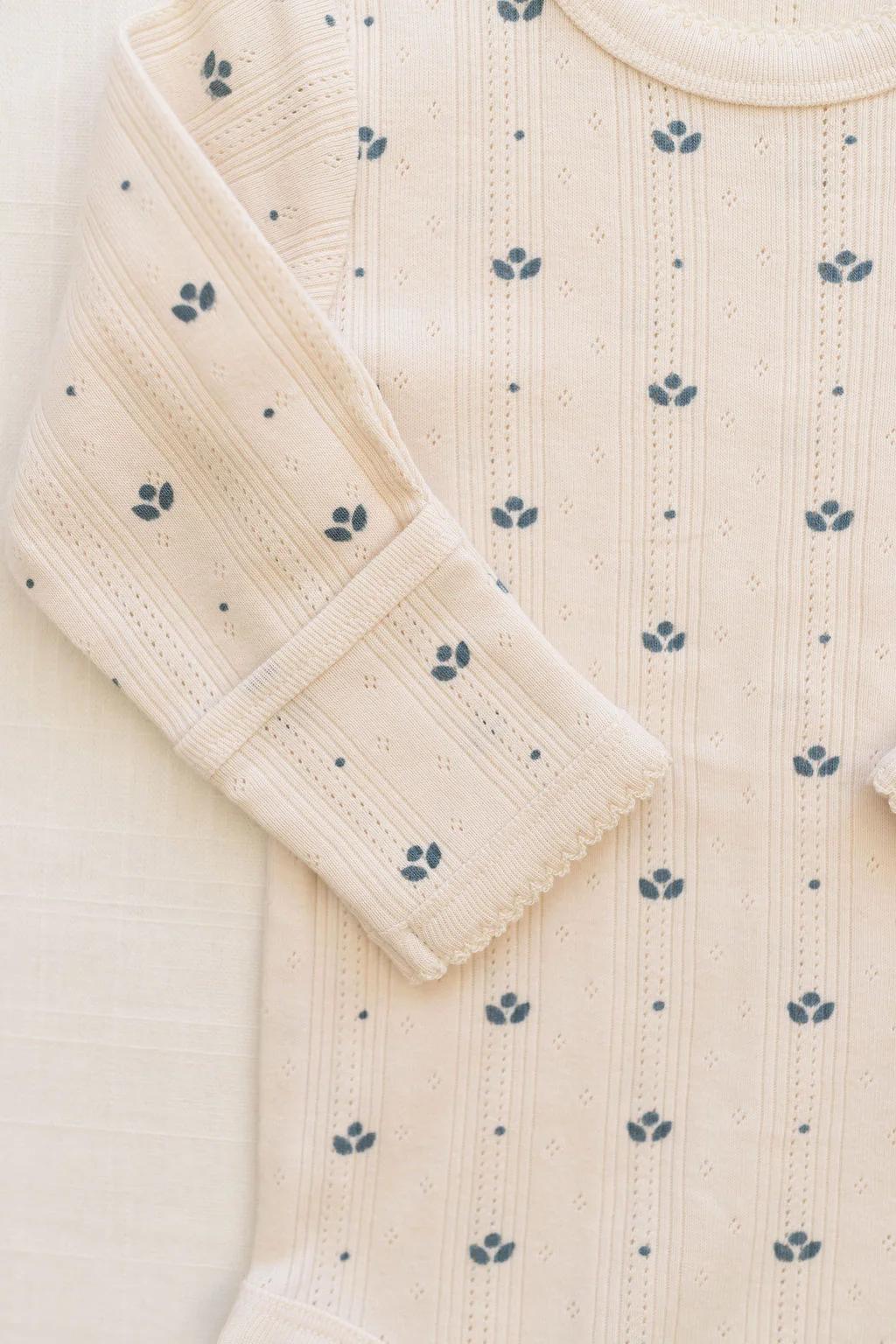 onesie + pant set - pointelle - bluebelle