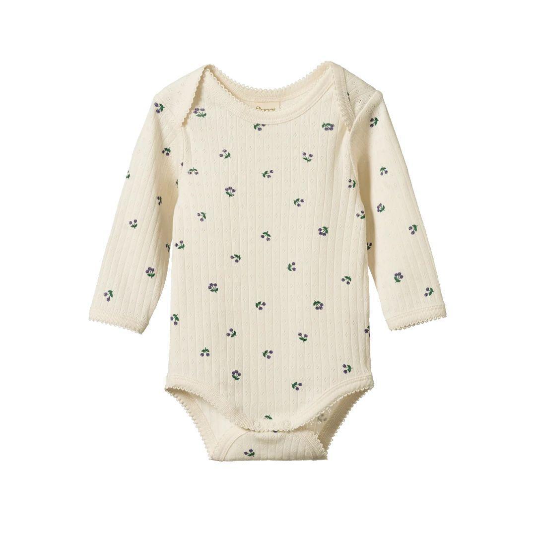 Pointelle LS Bodysuit - Winter Berry