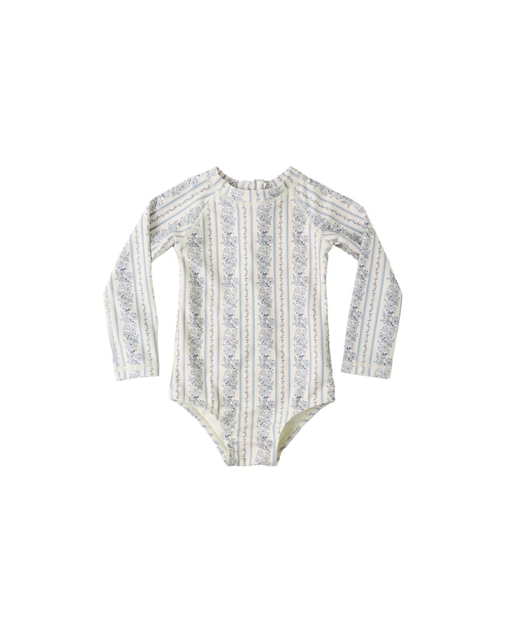 Delphine Rashguard One-Piece Blue Floral