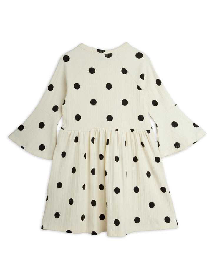 Dots Dog Trumpet Sleeve Dress