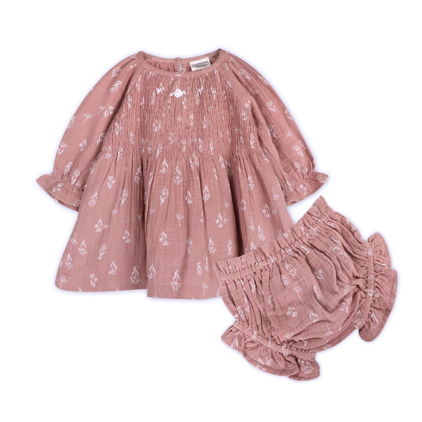 Evelina Floral Dress - Desert Rose