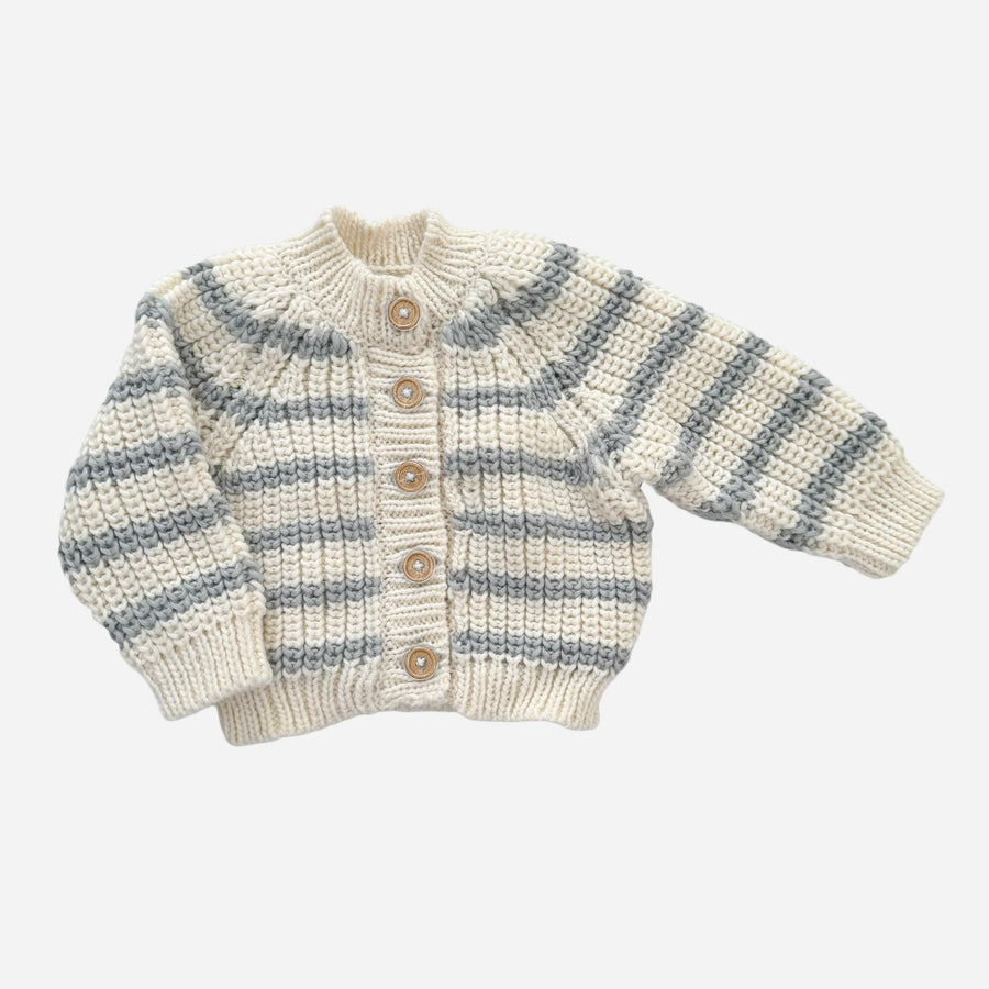 Stripe Cardigan Bowie Grey