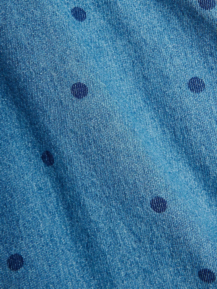Dotted Denim Dress