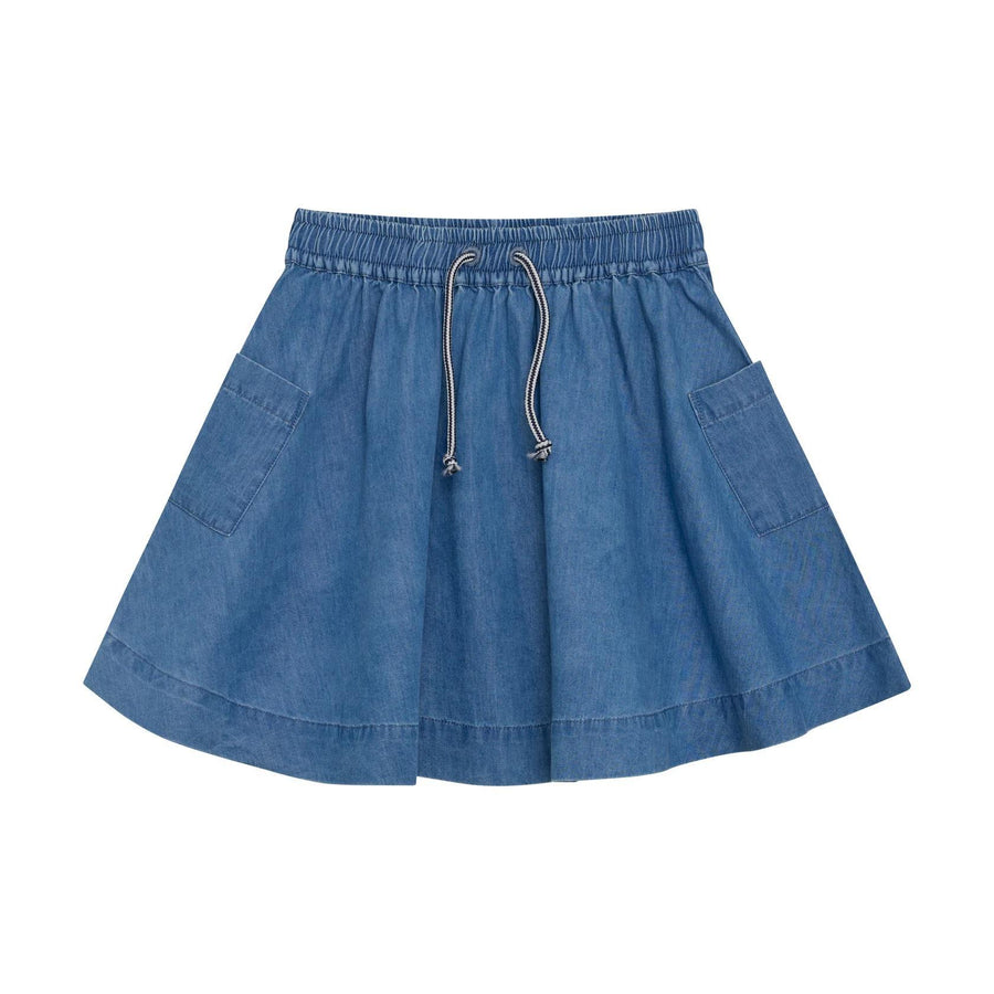 Denim Drawstring Skirt