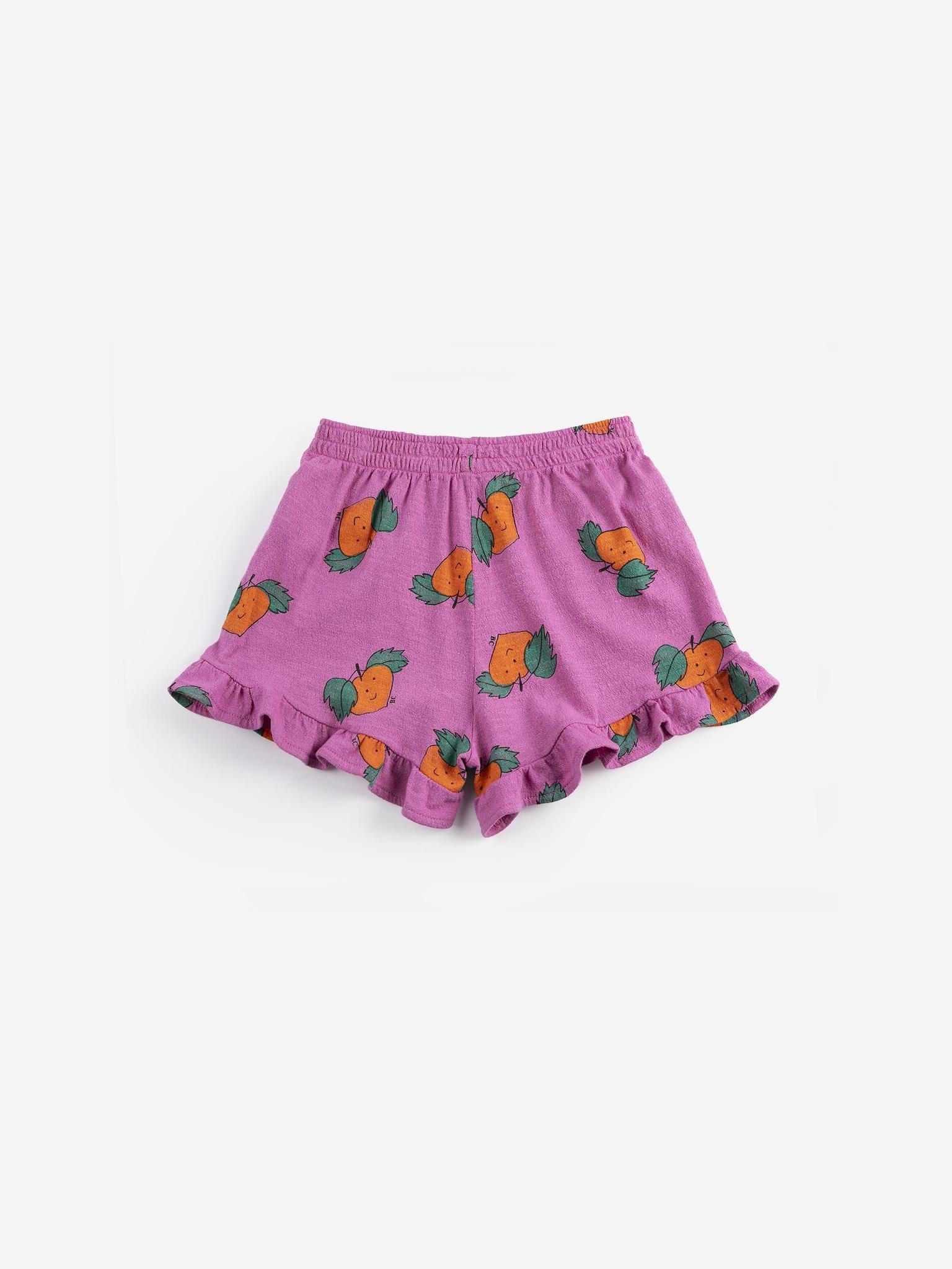 Tangerine All Over Ruffled Shorts