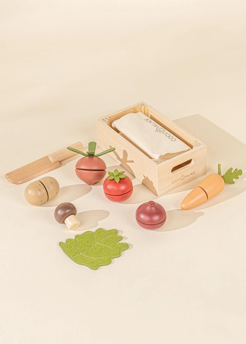 Wooden Vegetable Set