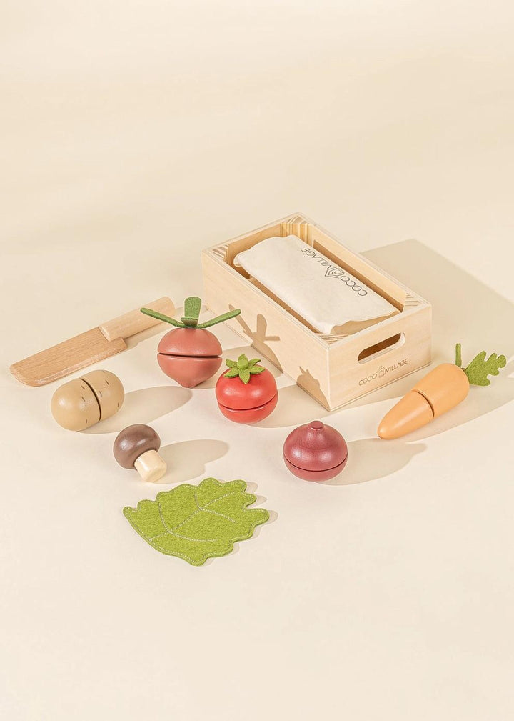 Wooden Vegetable Set