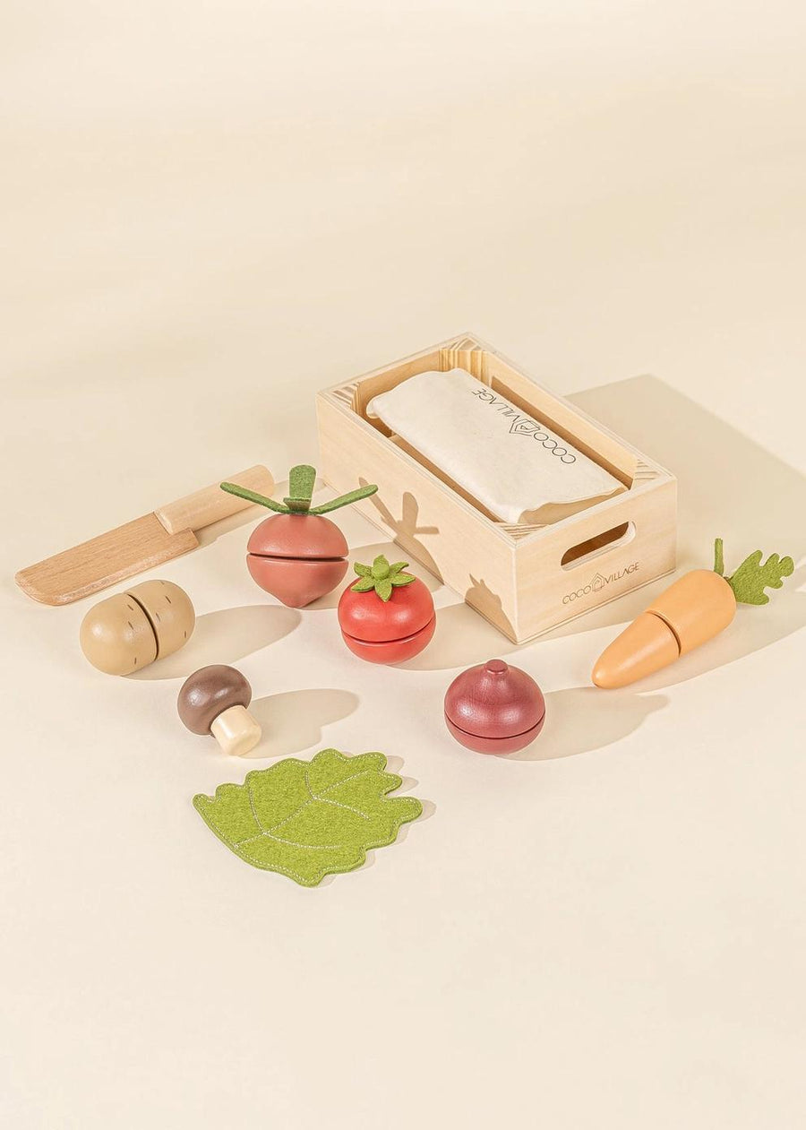 Wooden Vegetable Set