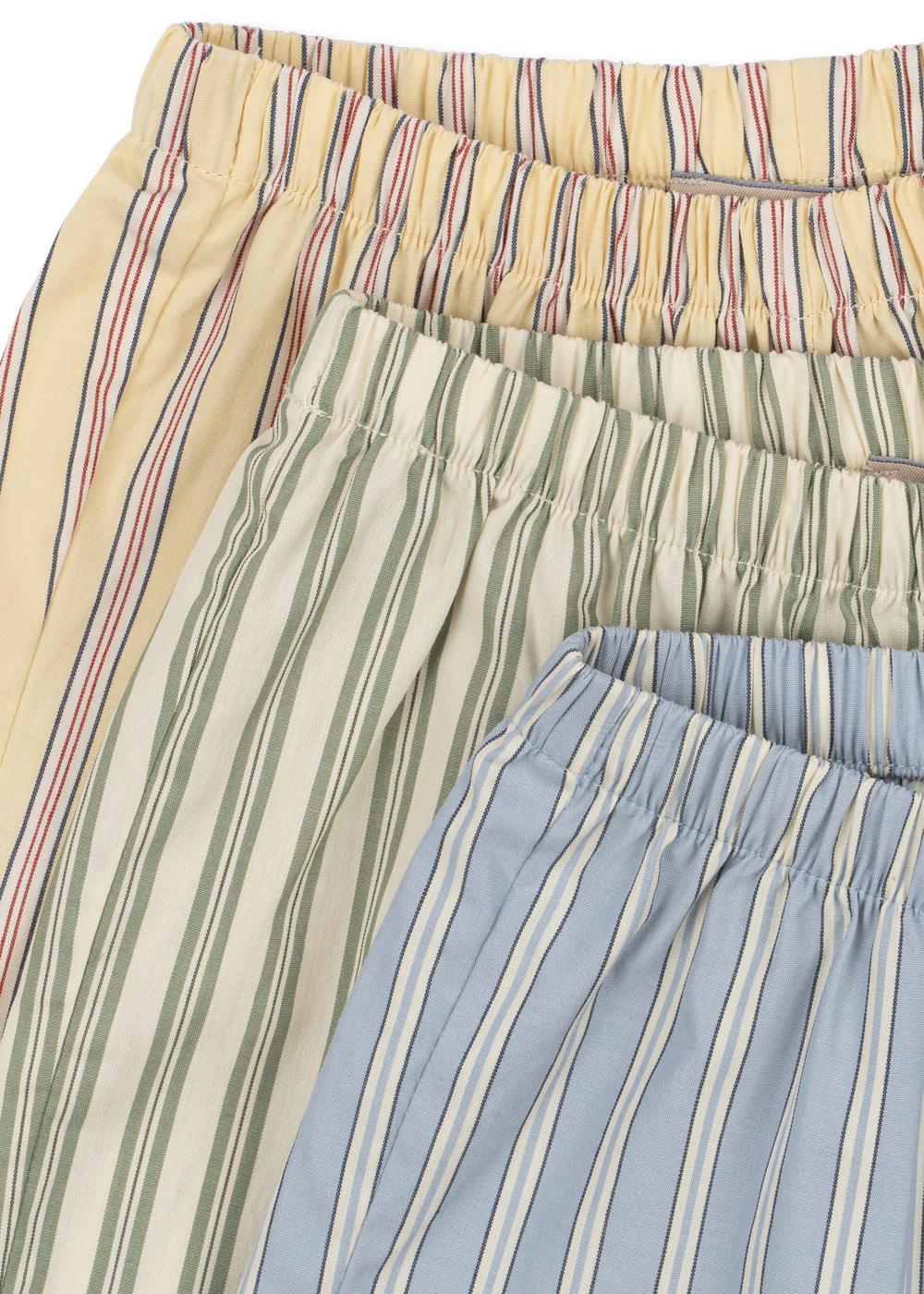 3 Pack Azur Shorts - Soleil/Bleu/Basil Stripe