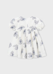 Puff Sleeve Embroidered Dress