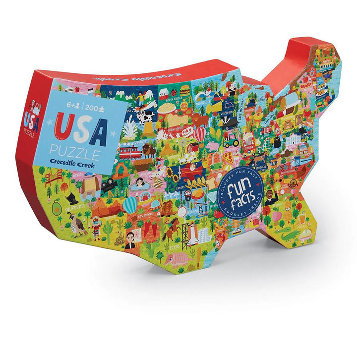 200 Pc Puzzle/USA Shaped Box