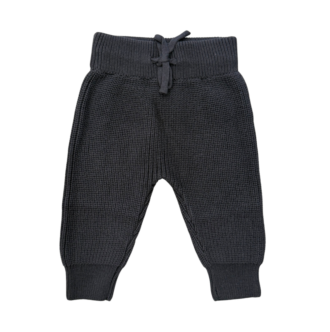 Baby Knit Pants - Charcoal